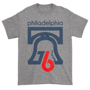 Nwt New Retro Philadelphia 76 Liberty Bell Crack T Shirt Charcoal 76Ers Sixers